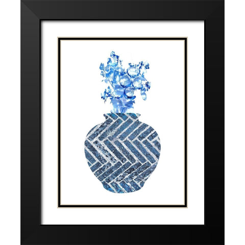 Diamond Vase  Black Modern Wood Framed Art Print with Double Matting by Phillip, Jamie