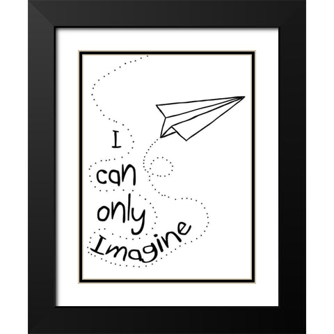 Imagine Black Modern Wood Framed Art Print with Double Matting by Phillip, Jamie