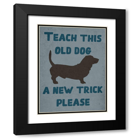 Dog Trick Black Modern Wood Framed Art Print with Double Matting by Phillip, Jamie