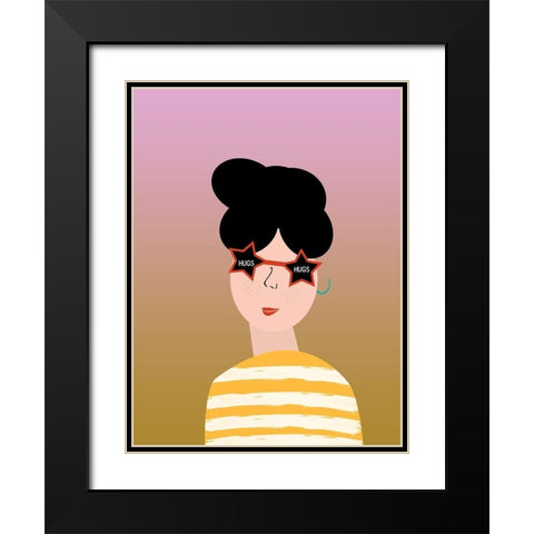 Isabella Black Modern Wood Framed Art Print with Double Matting by Phillip, Jamie