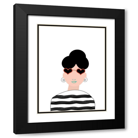 Pretty Woman 3 Black Modern Wood Framed Art Print with Double Matting by Phillip, Jamie