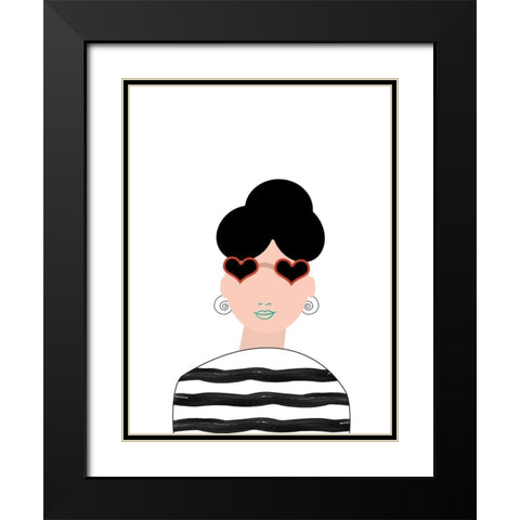Pretty Woman 3 Black Modern Wood Framed Art Print with Double Matting by Phillip, Jamie