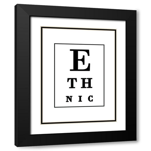 Ethnic BW Black Modern Wood Framed Art Print with Double Matting by Phillip, Jamie