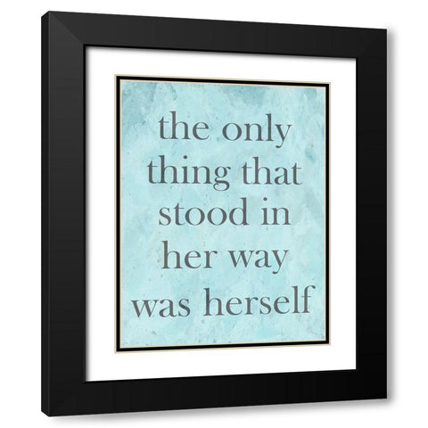 Herself Black Modern Wood Framed Art Print with Double Matting by Phillip, Jamie