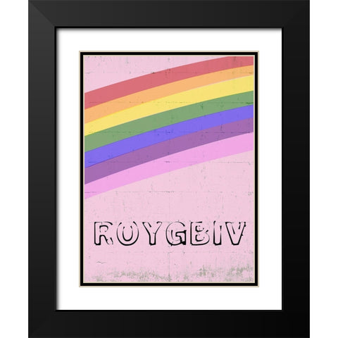 Rainbow Black Modern Wood Framed Art Print with Double Matting by Phillip, Jamie