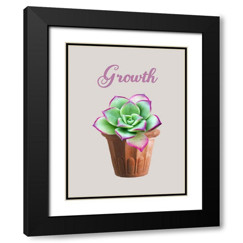 Grow A Little Black Modern Wood Framed Art Print with Double Matting by Phillip, Jamie