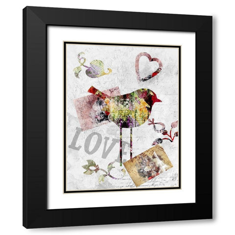 Tall Bird Black Modern Wood Framed Art Print with Double Matting by Phillip, Jamie