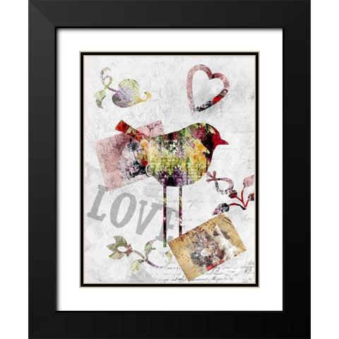 Tall Bird Black Modern Wood Framed Art Print with Double Matting by Phillip, Jamie