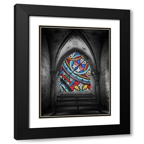 Church Black Modern Wood Framed Art Print with Double Matting by Phillip, Jamie