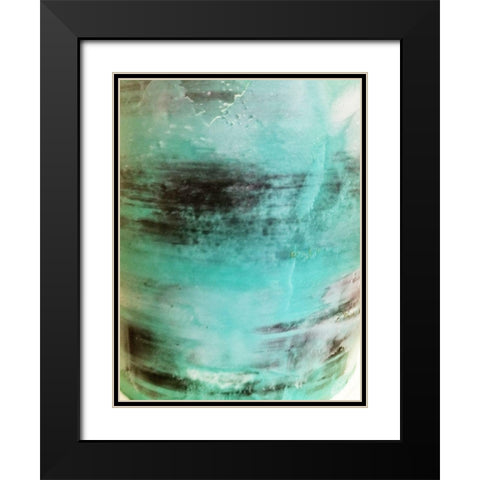 Aqua Cream Black Modern Wood Framed Art Print with Double Matting by Phillip, Jamie