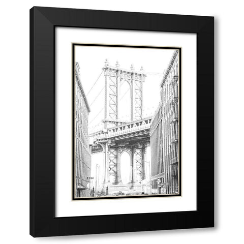 Big Apple Black Modern Wood Framed Art Print with Double Matting by Phillip, Jamie