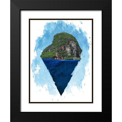 Oceans Deep Black Modern Wood Framed Art Print with Double Matting by Phillip, Jamie