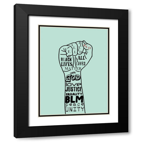 Black Lives Red Black Modern Wood Framed Art Print with Double Matting by Phillip, Jamie