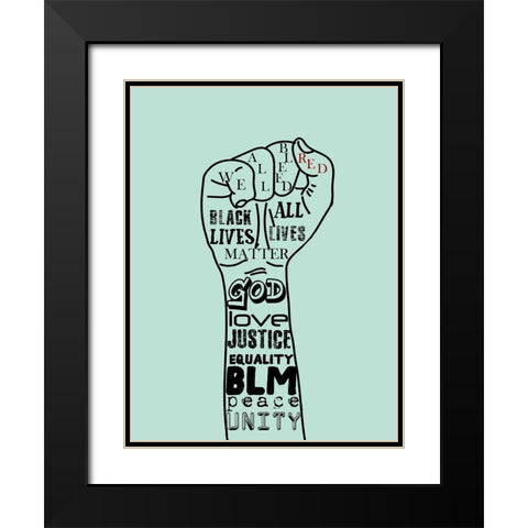 Black Lives Red Black Modern Wood Framed Art Print with Double Matting by Phillip, Jamie