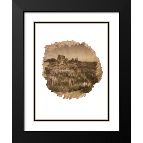 Cottage Leaf Black Modern Wood Framed Art Print with Double Matting by Phillip, Jamie