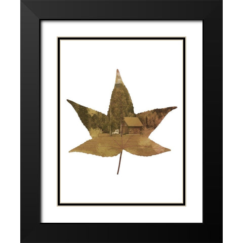 Cottage Leaf 2 Black Modern Wood Framed Art Print with Double Matting by Phillip, Jamie