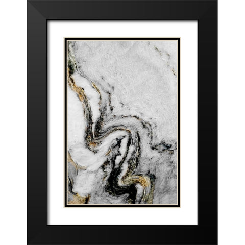 Black And Gold Black Modern Wood Framed Art Print with Double Matting by Phillip, Jamie