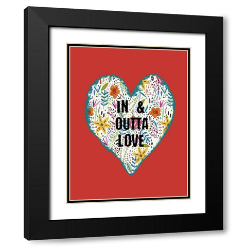 And Heart Black Modern Wood Framed Art Print with Double Matting by Phillip, Jamie