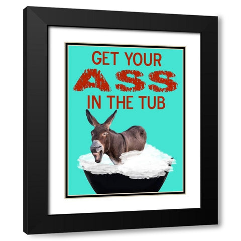 Bath Time Black Modern Wood Framed Art Print with Double Matting by Phillip, Jamie