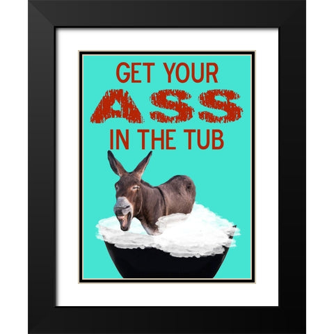 Bath Time Black Modern Wood Framed Art Print with Double Matting by Phillip, Jamie