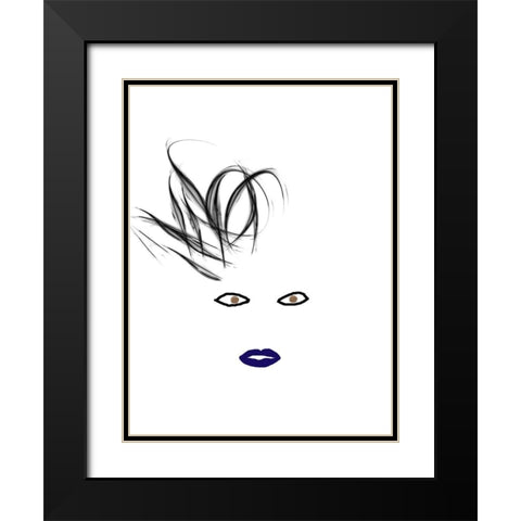 Hey Girl 5 Black Modern Wood Framed Art Print with Double Matting by Phillip, Jamie