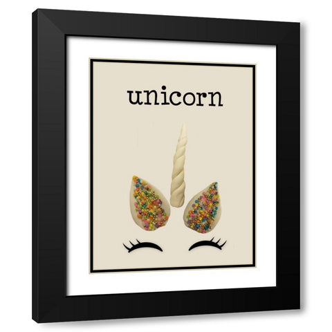 Uncorn Black Modern Wood Framed Art Print with Double Matting by Phillip, Jamie