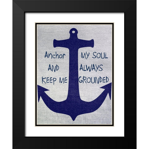 Anchor 2 Black Modern Wood Framed Art Print with Double Matting by Phillip, Jamie
