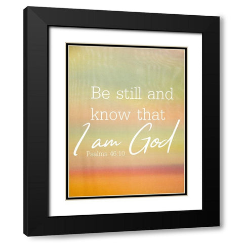 I am God Black Modern Wood Framed Art Print with Double Matting by Phillip, Jamie