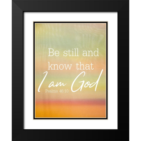 I am God Black Modern Wood Framed Art Print with Double Matting by Phillip, Jamie