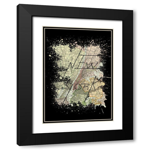 New York Black Modern Wood Framed Art Print with Double Matting by Phillip, Jamie