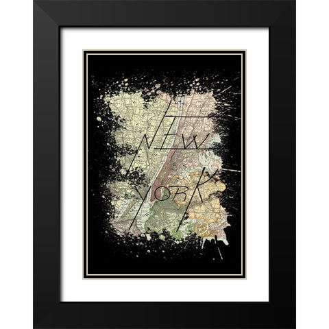 New York Black Modern Wood Framed Art Print with Double Matting by Phillip, Jamie