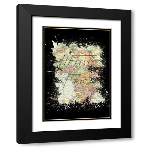 Africa Black Modern Wood Framed Art Print with Double Matting by Phillip, Jamie