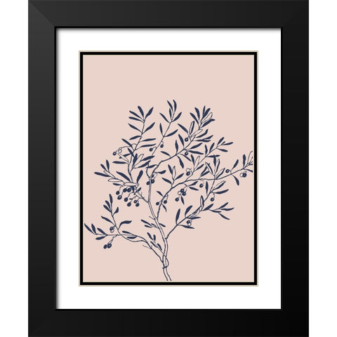 Botany 2 Black Modern Wood Framed Art Print with Double Matting by Phillip, Jamie