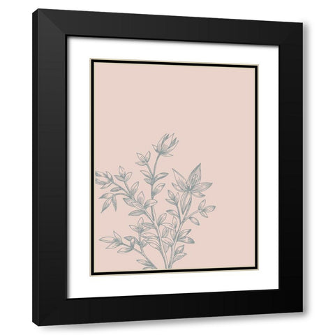 Botany 3 Black Modern Wood Framed Art Print with Double Matting by Phillip, Jamie