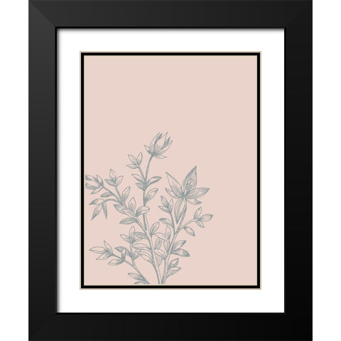 Botany 3 Black Modern Wood Framed Art Print with Double Matting by Phillip, Jamie