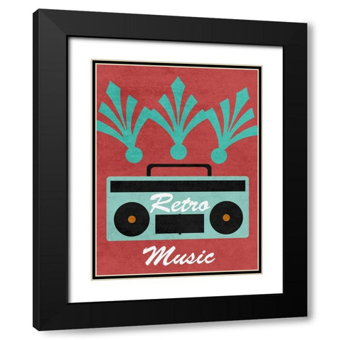 Retro Black Modern Wood Framed Art Print with Double Matting by Phillip, Jamie
