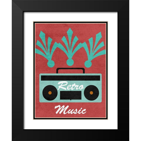 Retro Black Modern Wood Framed Art Print with Double Matting by Phillip, Jamie