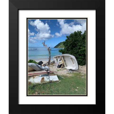 BVI 1  Black Modern Wood Framed Art Print with Double Matting by Phillip, Jamie