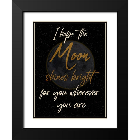Moon Shine Black Modern Wood Framed Art Print with Double Matting by Phillip, Jamie
