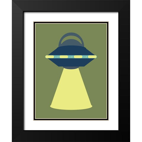 Space Friends 2 Black Modern Wood Framed Art Print with Double Matting by Phillip, Jamie