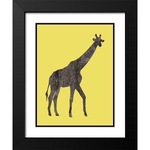 Giraffe Black Modern Wood Framed Art Print with Double Matting by Phillip, Jamie