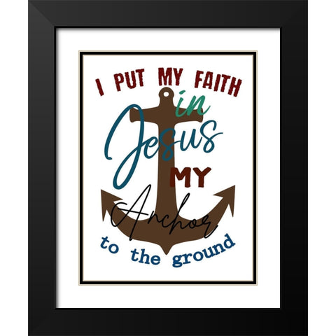 Anchor 2 Black Modern Wood Framed Art Print with Double Matting by Phillip, Jamie