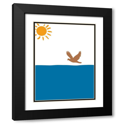 Oceans 2 Black Modern Wood Framed Art Print with Double Matting by Phillip, Jamie