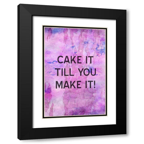 Cake It Black Modern Wood Framed Art Print with Double Matting by Phillip, Jamie