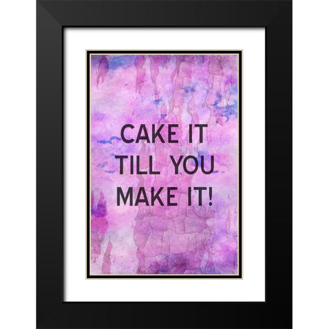 Cake It Black Modern Wood Framed Art Print with Double Matting by Phillip, Jamie