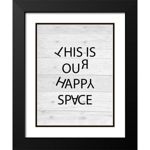 Happy Space Black Modern Wood Framed Art Print with Double Matting by Phillip, Jamie