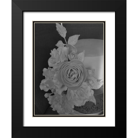 Flower Black Modern Wood Framed Art Print with Double Matting by Phillip, Jamie