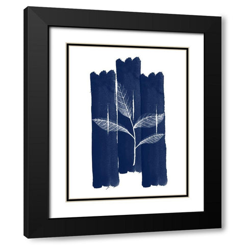 Blue Botanical 1 Black Modern Wood Framed Art Print with Double Matting by Phillip, Jamie
