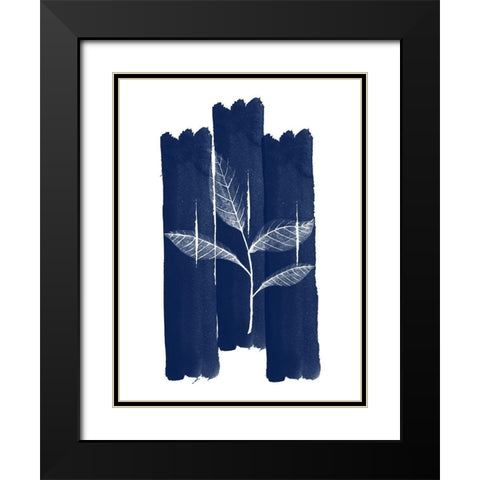 Blue Botanical 1 Black Modern Wood Framed Art Print with Double Matting by Phillip, Jamie