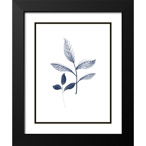 Blue Botanical 2 Black Modern Wood Framed Art Print with Double Matting by Phillip, Jamie